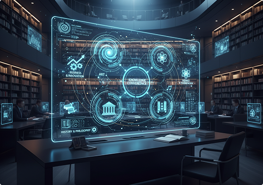 Digital learning environment showing connected disciplines